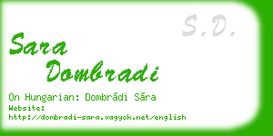 sara dombradi business card